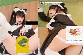 Gia Han Lwd na fantasia de empregada, fazendo com que o inimigo fique louco
