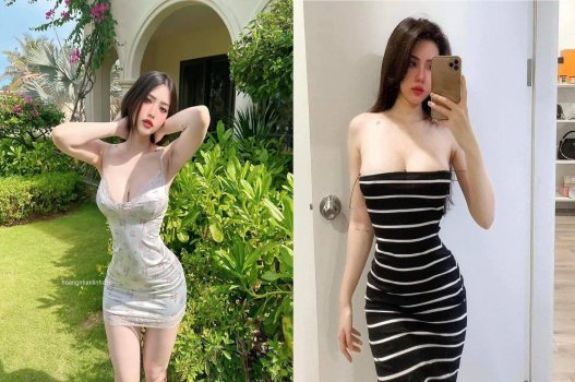 HOANG LINH Chi Body Hot para servir o gigante